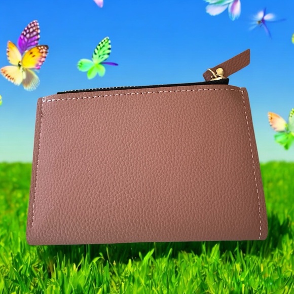 Cherry Embroidered Tan Wallet - Picture 2 of 8